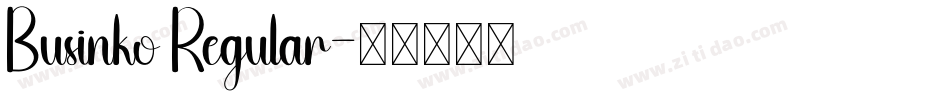 Businko Regular字体转换